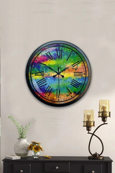 Kasva Concept 40 Cm Siyah Metal Mutfak Duvar Saati