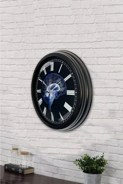 Kasva Concept 40 Cm Siyah Metal Çita Duvar Saati - 2