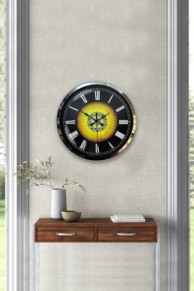 Kasva Concept 40 Cm Krom Metal Osmanlı Desen Duvar Saati - 2