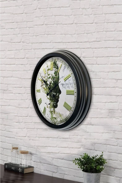 Kasva Concept 40 Cm Siyah Metal Kitap Duvar Saati - 2