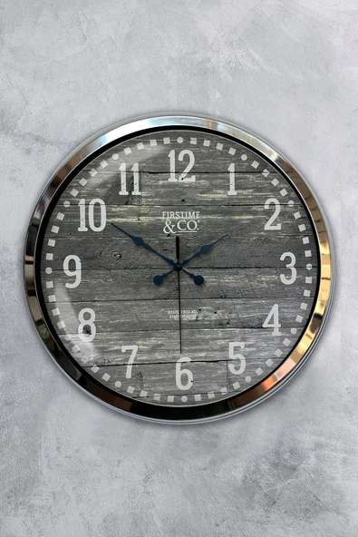 Kasva Concept Hediyelik 40 Cm Krom Metal Firstime Duvar Saati
