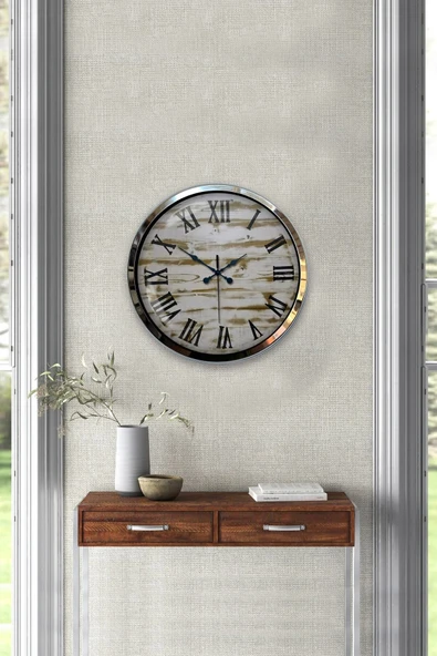 Kasva Concept 40 Cm Krom Metal Dekoratif Duvar Saati - 3