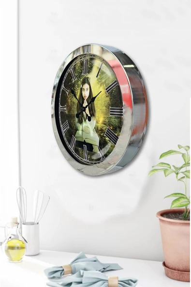 Kasva Concept Hediyelik 36 Cm Krom Metal Dekoratif Duvar Saati - 2