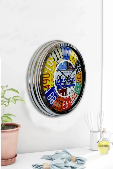 Kasva Concept Hediyelik 40 Cm Krom Metal Mexicano Duvar Saati - 3