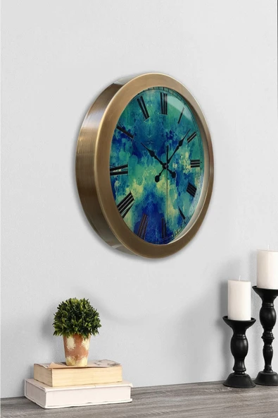 Kasva Concept Hediyelik 36 Cm Eskitme Metal Dekoratif Duvar Saati - 3