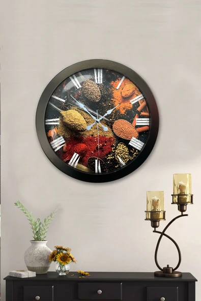 Kasva Concept Hediyelik 36 Cm Siyah Metal Kitchen Duvar Saati - 2