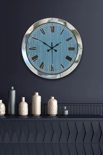 Kasva Concept Hediyelik 36 Cm Krom Metal Milano 2 Duvar Saati - 2