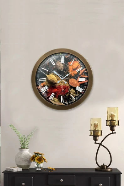 Kasva Concept Hediyelik 36 Cm Eskitme Metal Kitchen Duvar Saati - 3