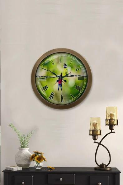 Kasva Concept Hediyelik 36 Cm Eskitme Metal Funny Duvar Saati - 2