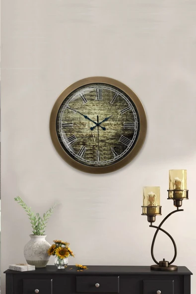 Kasva Concept Hediyelik 36 Cm Eskitme Metal Eskitme Romen Duvar Saati - 2