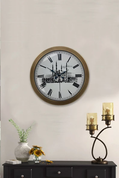 Kasva Concept Hediyelik 36 Cm Eskitme Metal Cami Duvar Saati - 3