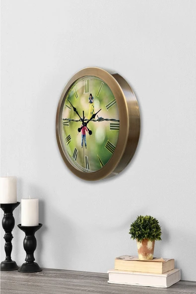 Kasva Concept Hediyelik 36 Cm Eskitme Metal Funny Duvar Saati - 3