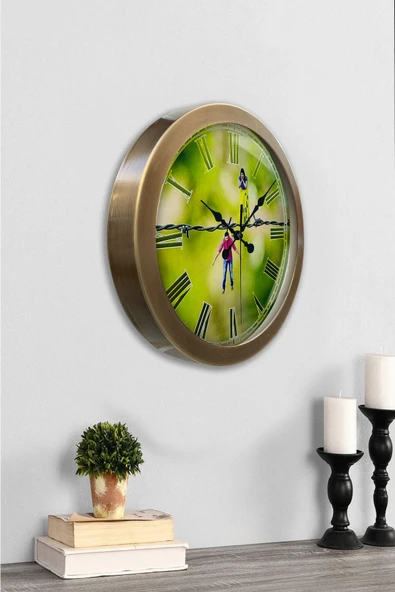 Kasva Concept Hediyelik 36 Cm Eskitme Metal Funny Duvar Saati - 4