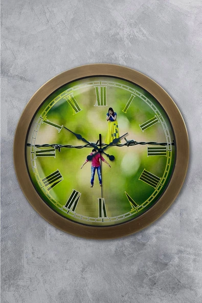 Kasva Concept Hediyelik 36 Cm Eskitme Metal Funny Duvar Saati