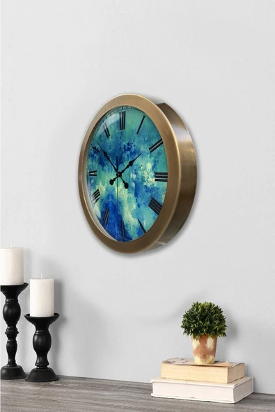 Kasva Concept Hediyelik 36 Cm Eskitme Metal Dekoratif Duvar Saati - 2