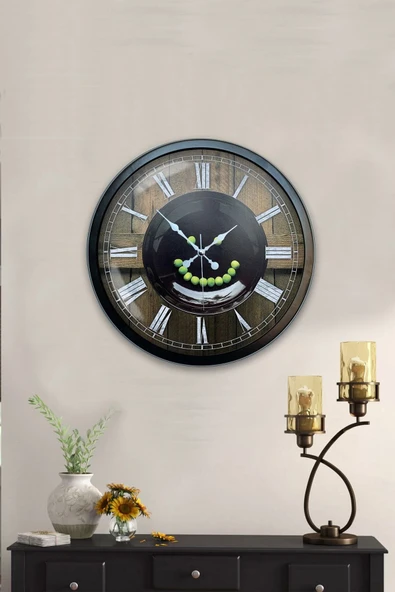 Kasva Concept Hediyelik 40 Cm Siyah Metal Mutfak Duvar Saati