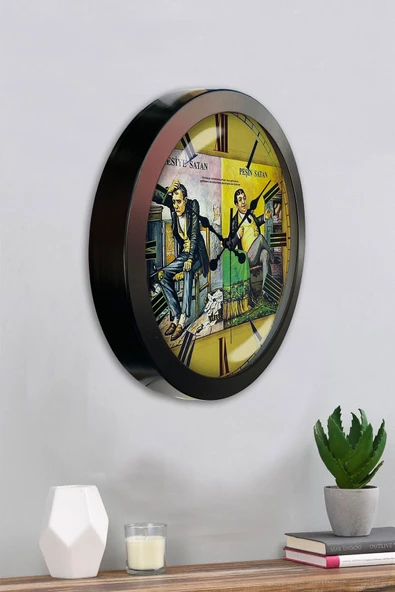 Kasva Concept 36 Cm Siyah Metal Peşin Satan Duvar Saati - 4