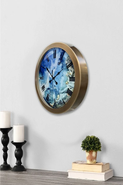 Kasva Concept 36 cm Eskitme Metal Sea Duvar Saati - 3