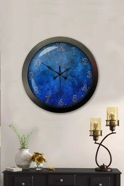 Kasva Concept Hediyelik 36 Cm Siyah Metal Class Duvar Saati