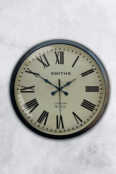 Kasva Concept Hediyelik 40 Cm Siyah Metal Smiths Duvar Saati - 1