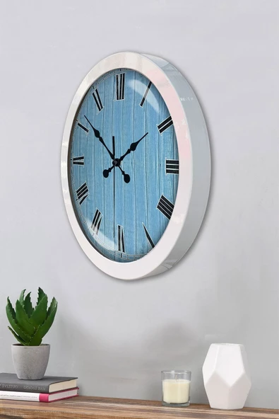 Kasva Concept Hediyelik 36 Cm Beyaz Metal Milano 2 Duvar Saati - 3