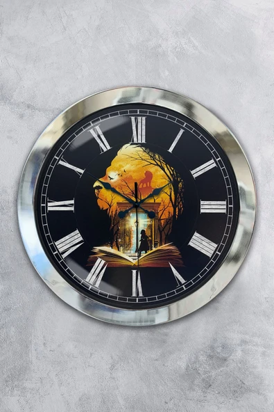 Kasva Concept Hediyelik 36 Cm Krom Metal Dekoratif Duvar Saati