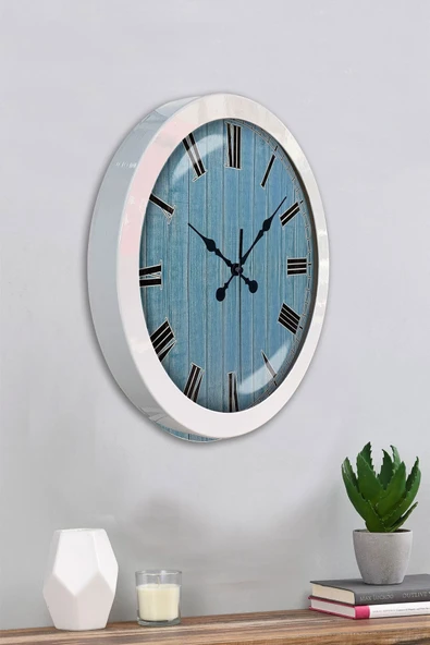 Kasva Concept Hediyelik 36 Cm Beyaz Metal Milano 2 Duvar Saati - 4
