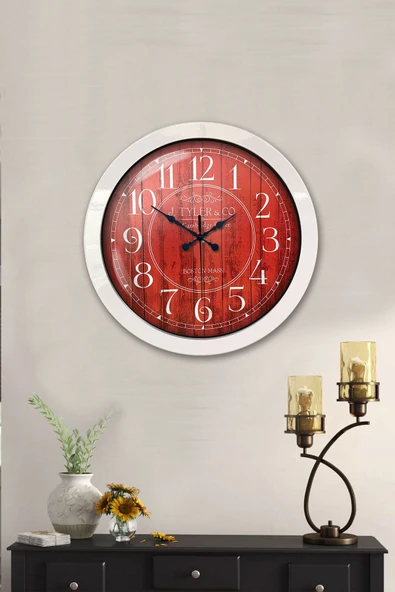 Kasva Concept Hediyelik 36 Cm Beyaz Metal Boston 2 Duvar Saati - 2