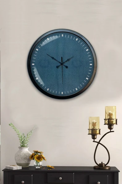 Kasva Concept 40 Cm Siyah Metal Doğa Duvar Saati