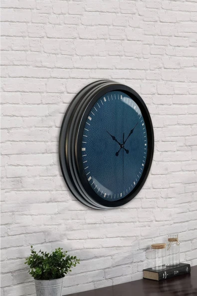 Kasva Concept 40 Cm Siyah Metal Doğa Duvar Saati - 3