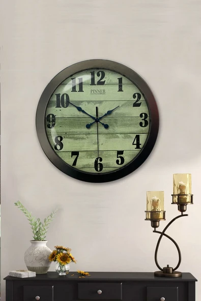 Kasva Concept Hediyelik 36 Cm Siyah Metal Dekoratif Duvar Saati