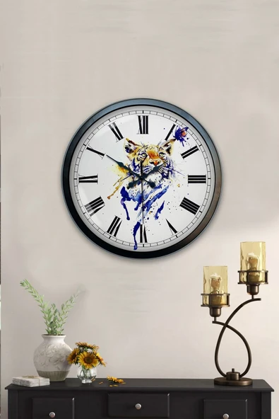 Kasva Concept 40 Cm Siyah Metal Sezgi Duvar Saati