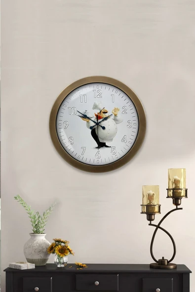 Kasva Concept Hediyelik 36 Cm Eskitme Metal Mutfak Duvar Saati