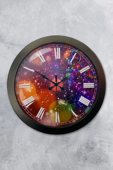 Kasva Concept Hediyelik 36 Cm Siyah Metal Kreatif Duvar Saati