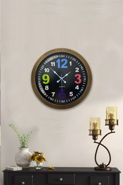 Kasva Concept Hediyelik 36 Cm Eskitme Metal 13-24 Duvar Saati