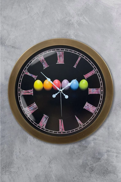 Kasva Concept 36 Cm Eskitme Metal Yumurta Duvar Saati