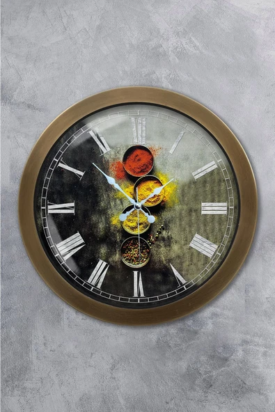 Kasva Concept 36 Cm Eskitme Metal Mutfak Duvar Saati