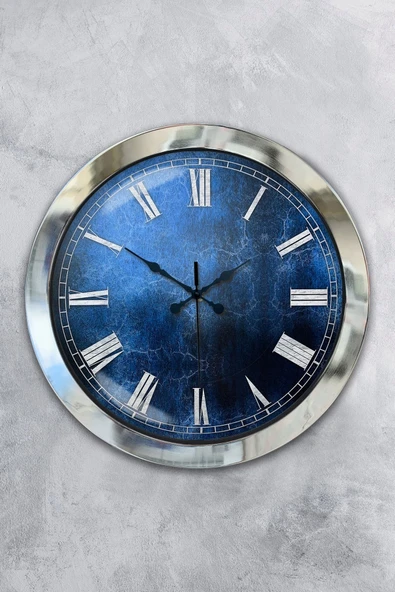 Kasva Concept Hediyelik 36 Cm Krom Metal Ekol Duvar Saati