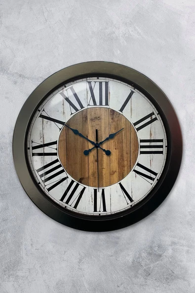 Kasva Concept Hediyelik 36 Cm Siyah Metal Dekoratif Duvar Saati