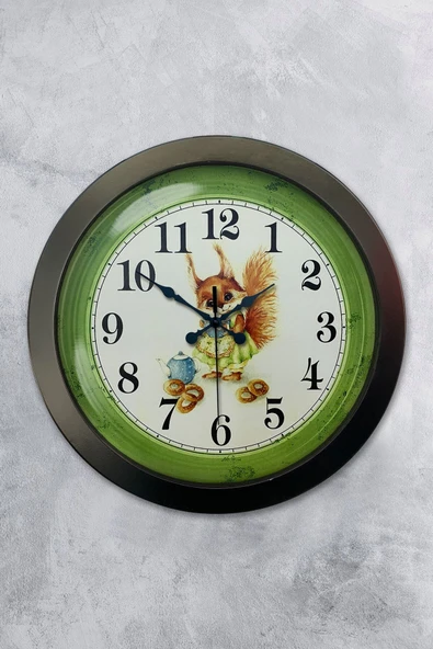 Kasva Concept Hediyelik 36 Cm Siyah Metal Çocuk Duvar Saati