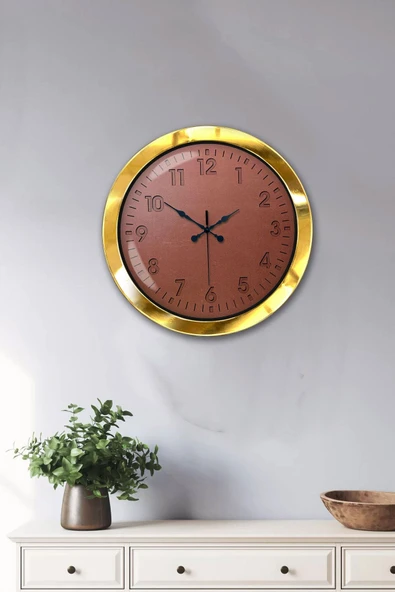 Kasva Concept Hediyelik 36 Cm Gold Metal Klasik Duvar Saati - 2