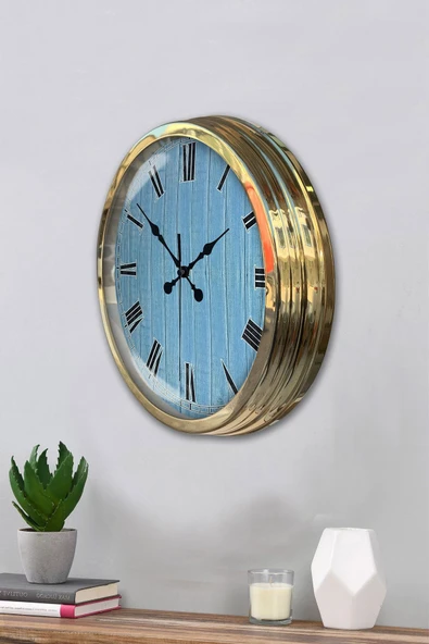 Kasva Concept Hediye 40 Cm Gold Metal Milano 2 Duvar Saati - 3