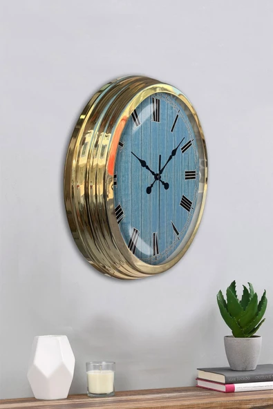 Kasva Concept Hediye 40 Cm Gold Metal Milano 2 Duvar Saati - 4