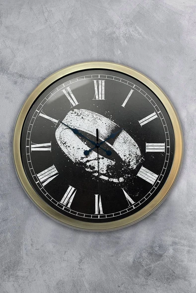 Kasva Concept 40 cm Eskitme Metal Yüzük Hediyelik Duvar Saati