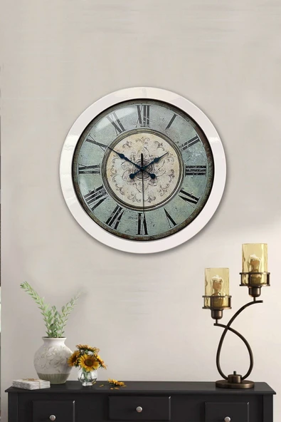 Kasva Concept Dekoratif 36 Cm Beyaz Metal Dekoratif Duvar Saati - 2