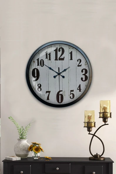 Kasva Concept 40 Cm Siyah Metal Dekoratif Duvar Saati - 4