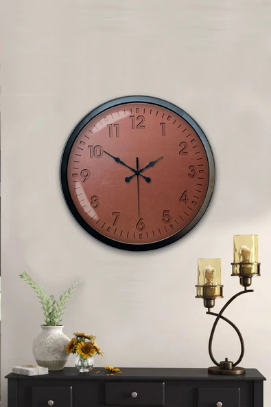 Kasva Concept 40 Cm Siyah Metal Limonlu Çay Duvar Saati - 2