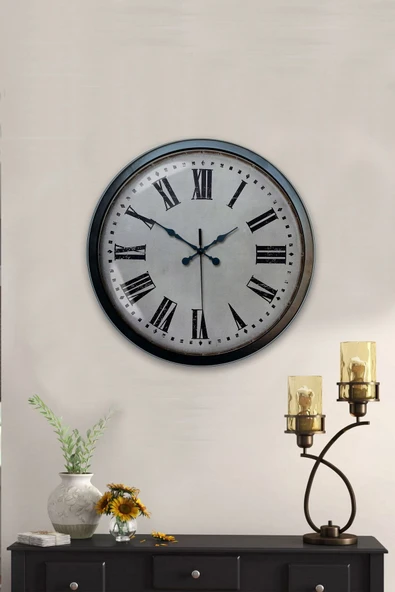Kasva Concept 40 Cm Siyah Metal Tablo Kadın Duvar Saati - 2