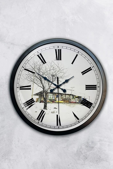 Kasva Concept 40 Cm Siyah Metal Germany Temalı Duvar Saati