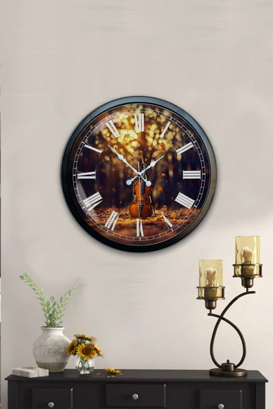 Kasva Concept 40 Cm Siyah Metal Ayetli Duvar Saati - 2